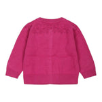 Carre'Ment Beau Cardigan tinta unita con Ricami Fuxia per Bambina Y30211J FUXIA CARRE'MENT BEAU 