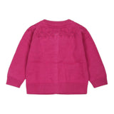 Carre'Ment Beau Cardigan tinta unita con Ricami Fuxia per Bambina Y30211J FUXIA CARRE'MENT BEAU 