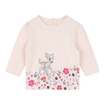 Carre'Ment Beau Shirt Girocollo tinta unita con Stampa Rosa per Neonata Y30227 ROSA CARRE'MENT BEAU 