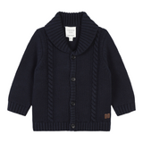 Carre'Ment Beau Cardigan tinta unita con Colletto Blu per Bambino Y30267 BLU CARRE'MENT BEAU 