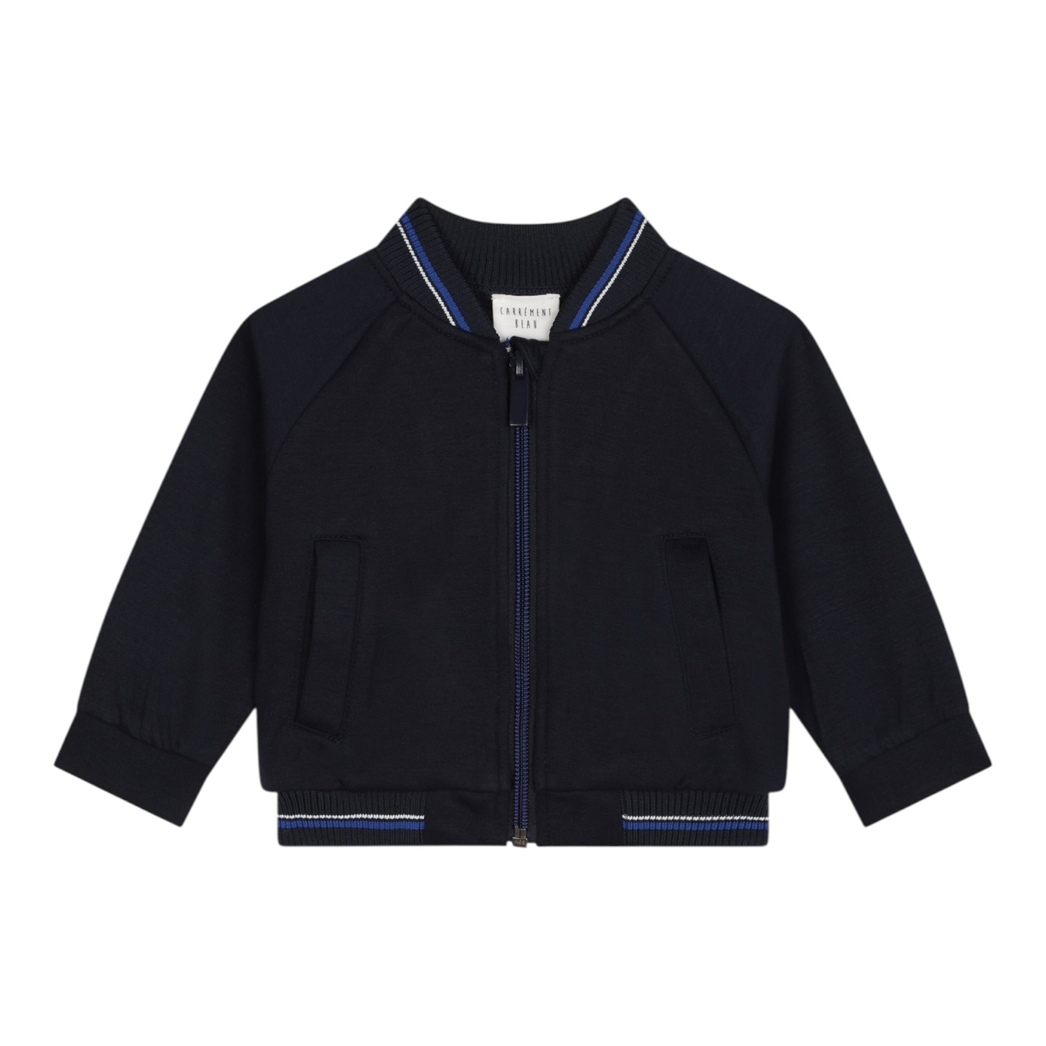 Carre'Ment Beau Felpa con Zio tinta unita Blu per Neonato Y30274 BLU CARRE'MENT BEAU 
