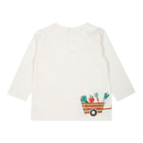 Carre'Ment Beau Shirt Girocollo tinta unita con Stampa Panna per Bambino Y30286J PANNA CARRE'MENT BEAU 