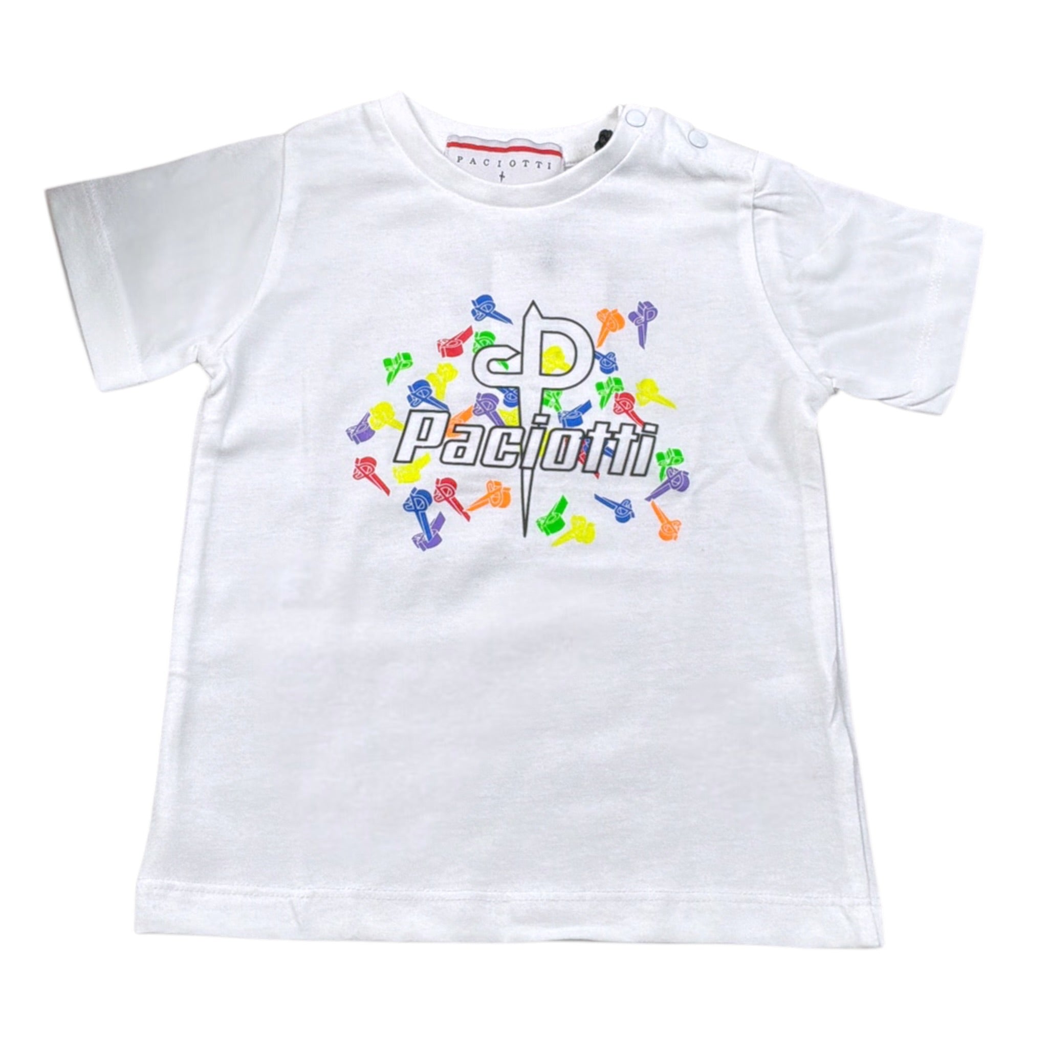 Cesare Paciotti T-Shirt tinta unita con Stampa Bianco per Neonato 4119B BIANCO CESARE PACIOTTI 