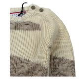 Cesare Paciotti Maglia Girocollo Bicolore Beige per Neonato MGP6358BXX BEIGE CESARE PACIOTTI 