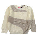 Cesare Paciotti Maglia Girocollo Bicolore Beige per Neonato MGP6358BXXX BEIGE CESARE PACIOTTI 