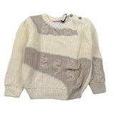 Cesare Paciotti Maglia Girocollo Bicolore Beige per Neonato MGP6358BXXX BEIGE CESARE PACIOTTI 
