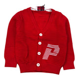 Cesare Paciotti Cardigan tinta unita con Stampa Rosso per Neonato MGP6360BXN ROSSO CESARE PACIOTTI 
