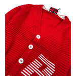 Cesare Paciotti Cardigan tinta unita con Stampa Rosso per Bambino MGP6360BX ROSSO CESARE PACIOTTI 