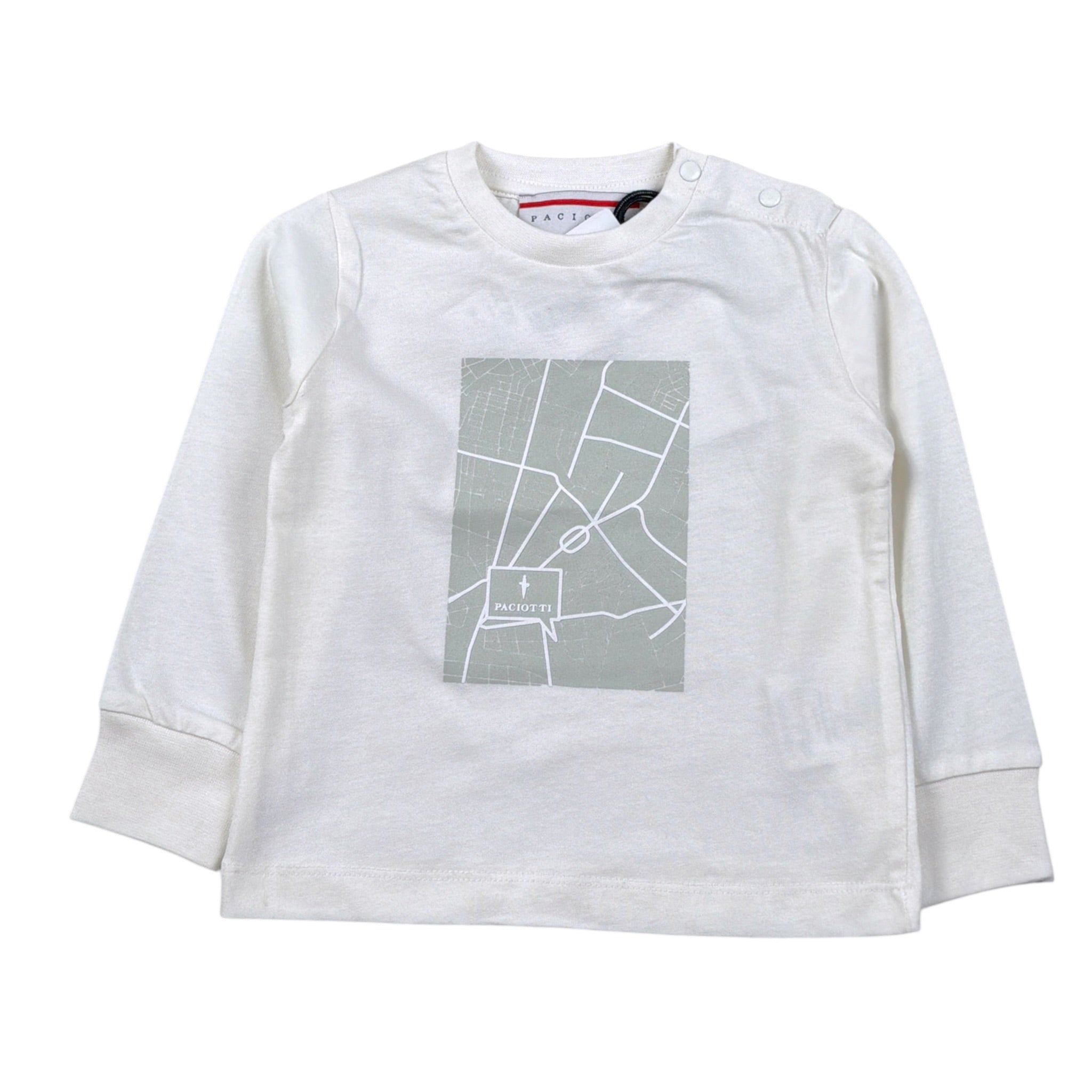 Cesare Paciotti Shirt tinta unita Girocollo con Stampa Bianco per Neonato PA220259 BIANCO CESARE PACIOTTI 
