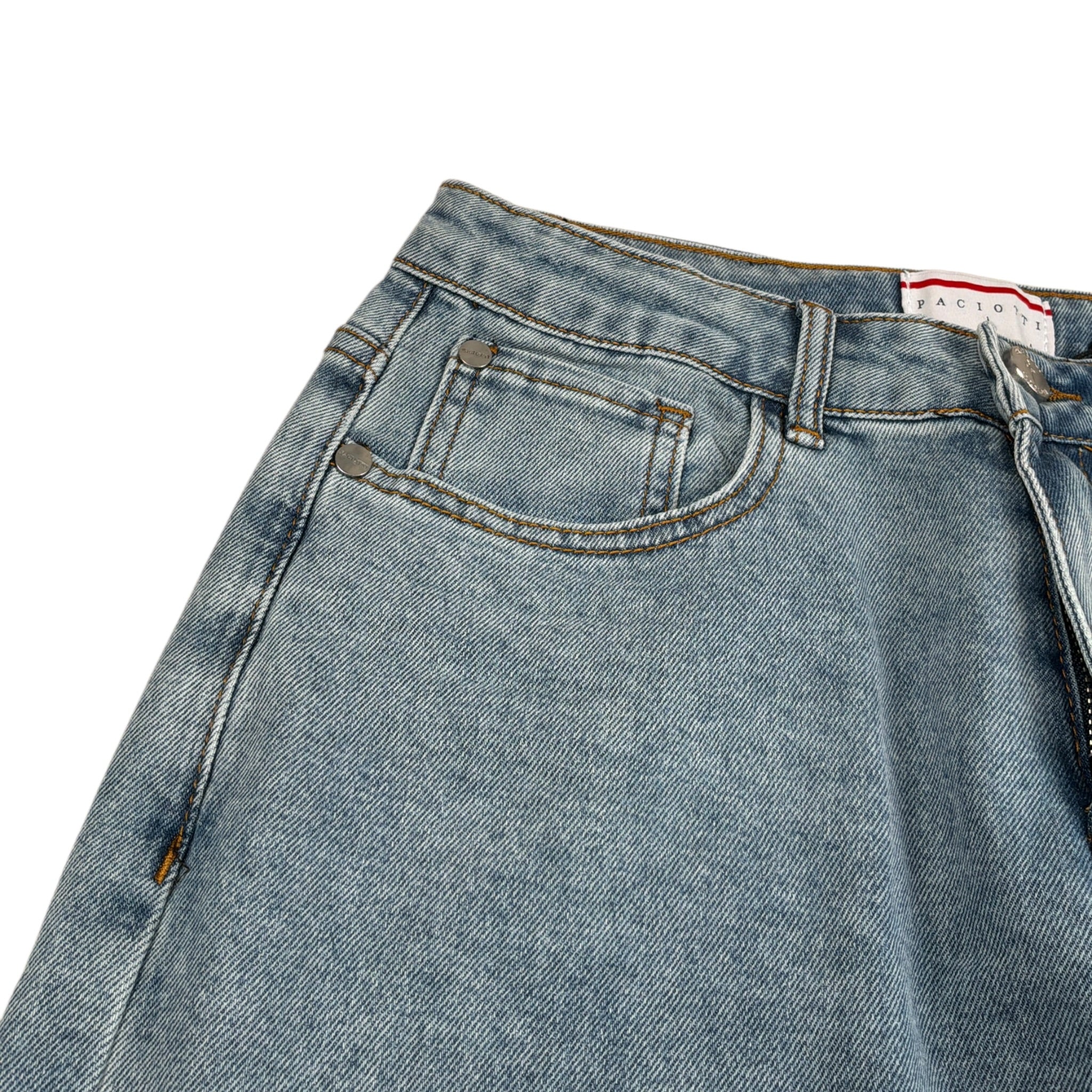 Cesare Paciotti Jeans tinta unita con Girovita Regolabile Azzurro per Bambino PTP5162J AZZURRO CESARE PACIOTTI 