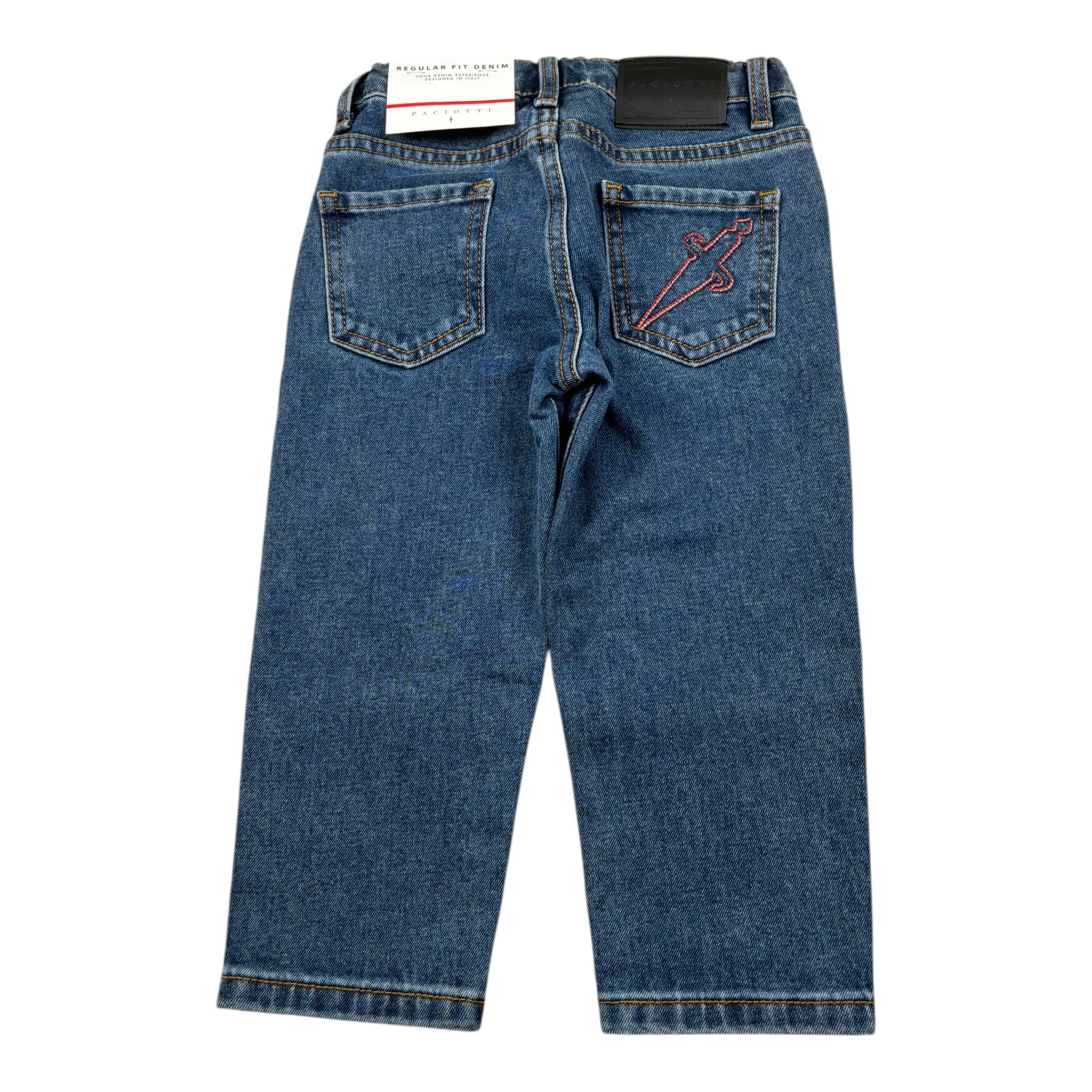 Cesare Paciotti Jeans tinta unita con Girovita Regolabile Blu per Neonato PTP6364BN BLU CESARE PACIOTTI 