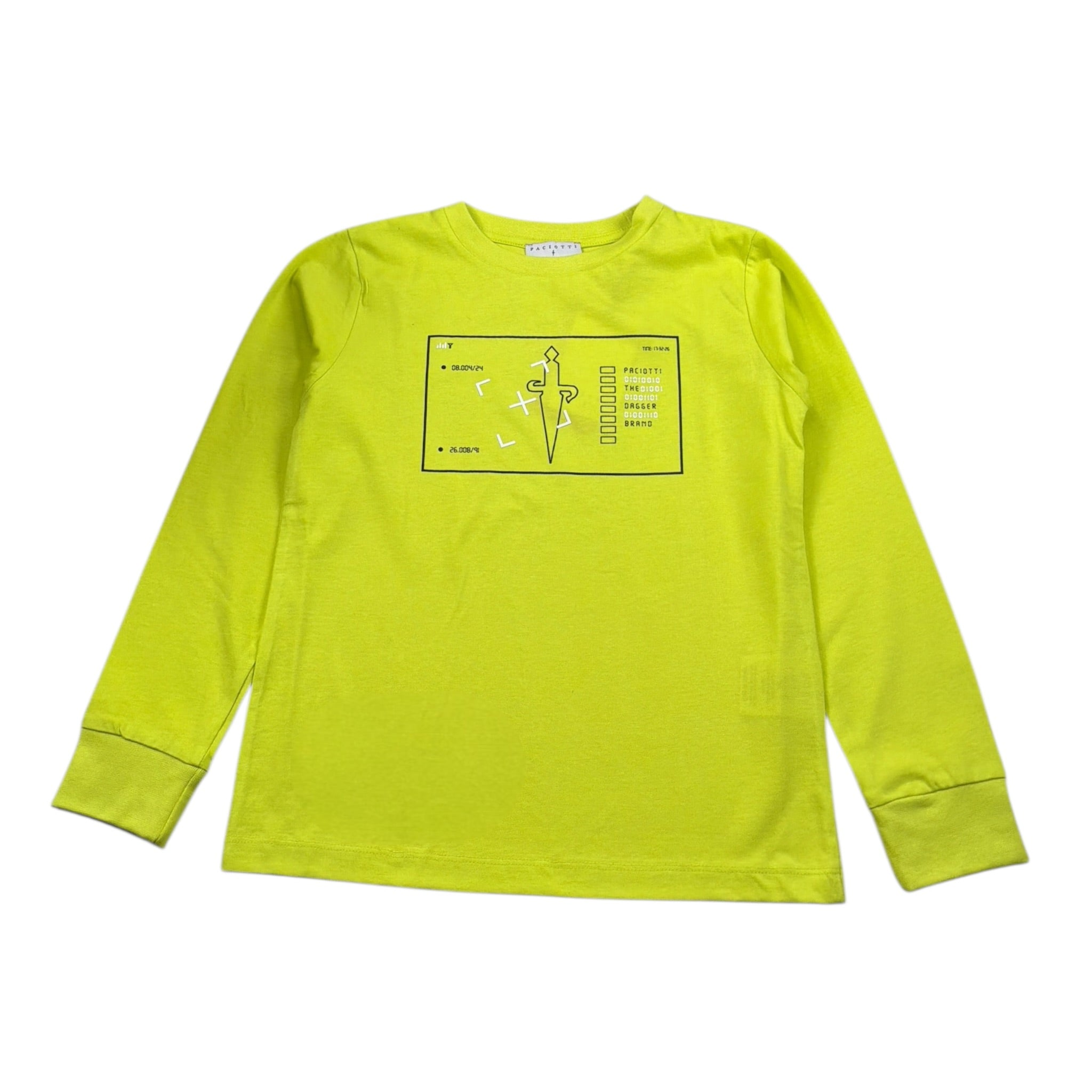 Cesare Paciotti Shirt tinta unita con Stampa Verde Acido per Bambino TSP6302J VERDE ACIDO CESARE PACIOTTI 
