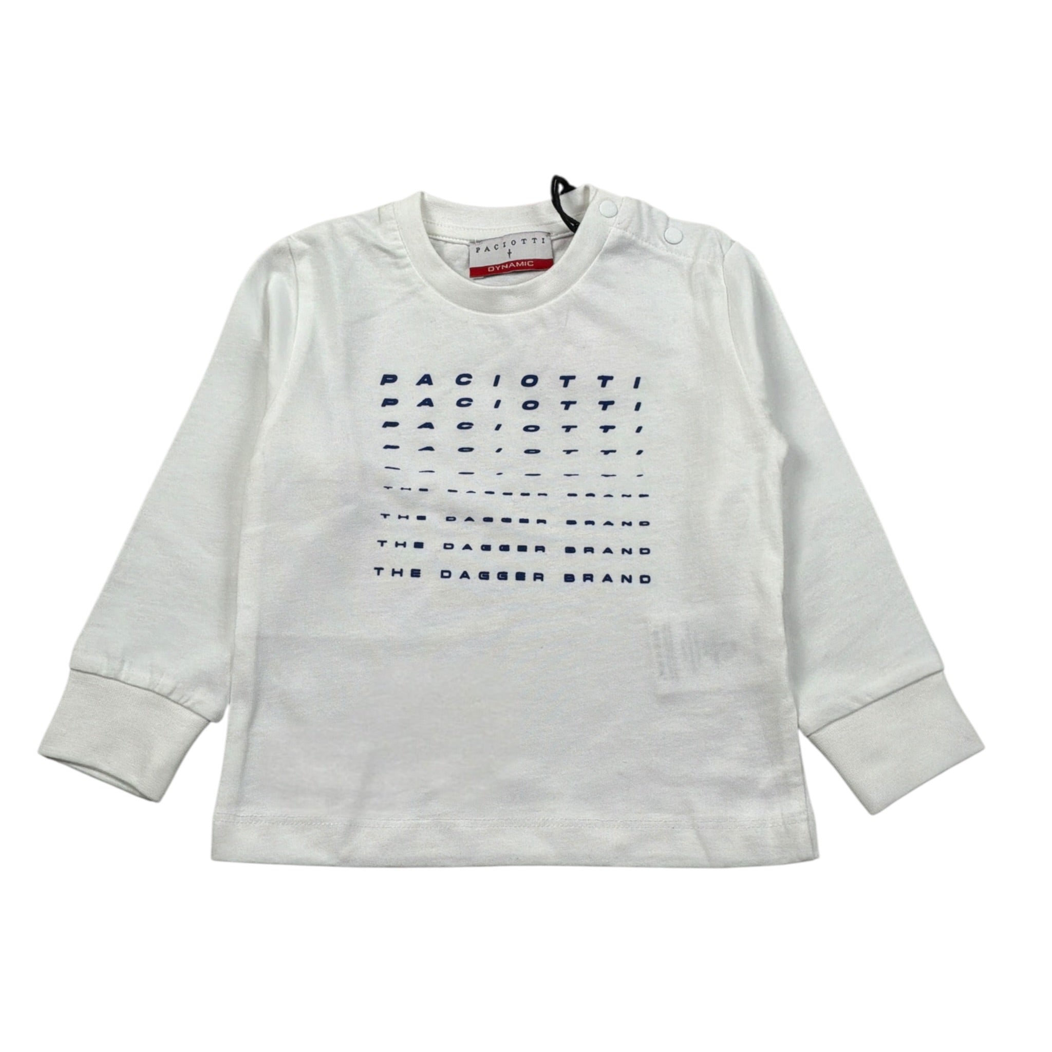 Cesare Paciotti Shirt Girocollo tinta unita con Logo Bianco per Neonato TSP6310B BIANCO CESARE PACIOTTI 