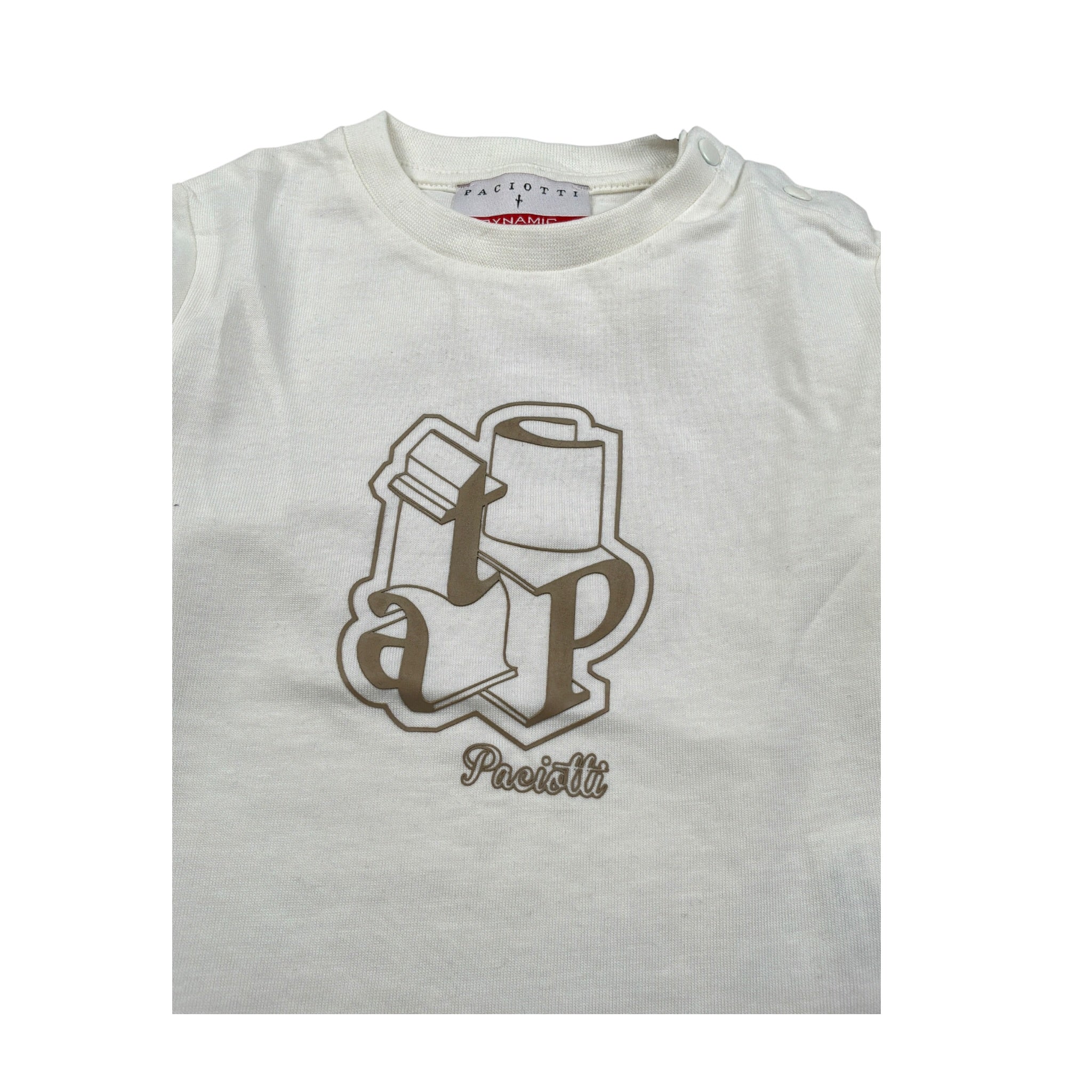 Cesare Paciotti Shirt Girocollo tinta unita con Stampa Bianco per Bambino TSP6318B BIANCO CESARE PACIOTTI 