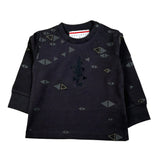 Cesare Paciotti Shirt Girocollo tinta unita con Stampe Nero per Neonato TSP6353BN NERO CESARE PACIOTTI 