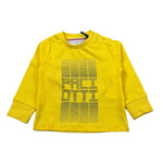 Cesare Paciotti Shirt Girocollo tinta unita con Stampa Giallo per Bambino TSP6366BJ GIALLO CESARE PACIOTTI 