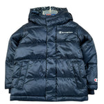 Champion Giubbino tinta unita con Zip E Cappuccio Blu per Neonato 306202 BLU CHAMPION 