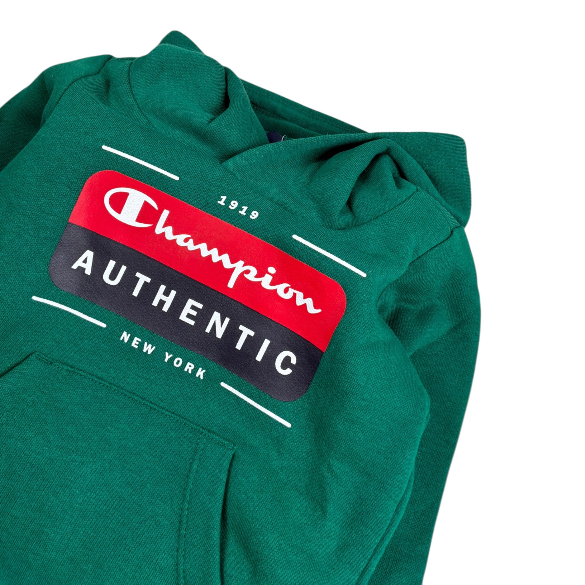 Champion Completo 2Pz Felpa con Cappuccio-Pantalone Verde per Neonato 306532 VERDE CHAMPION 