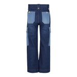 Chloe' Jeans tinta unita con Tasche In Contrasto Blu per Bambina C20232 BLU CHLOE' 