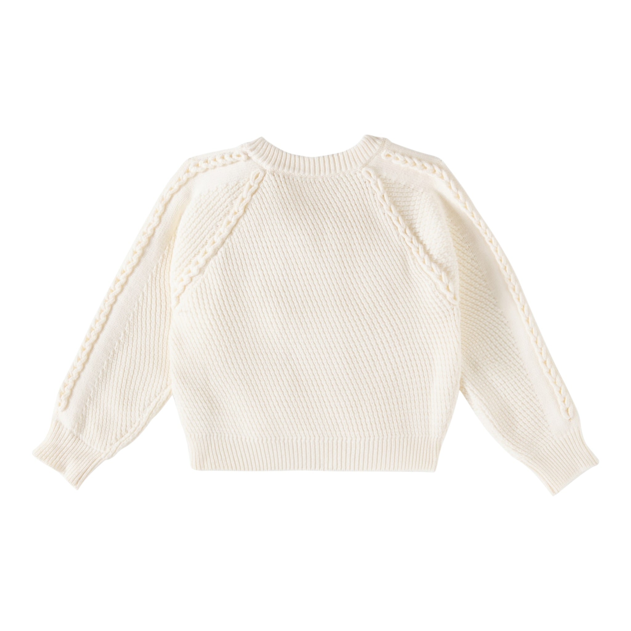 Chloe' Maglia Girocollo tinta unita Panna per Bambina C20294 PANNA CHLOE' 
