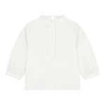 Chloe' Camicia Manica Lunga tinta unita In Pizzo Sangallo Bianco per Neonata C20299 BIANCO CHLOE' 
