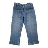 Chloe' Jeans tinta unita con Elastico In Vita Azzurro per Neonata C20533 AZZURRO CHLOE' 