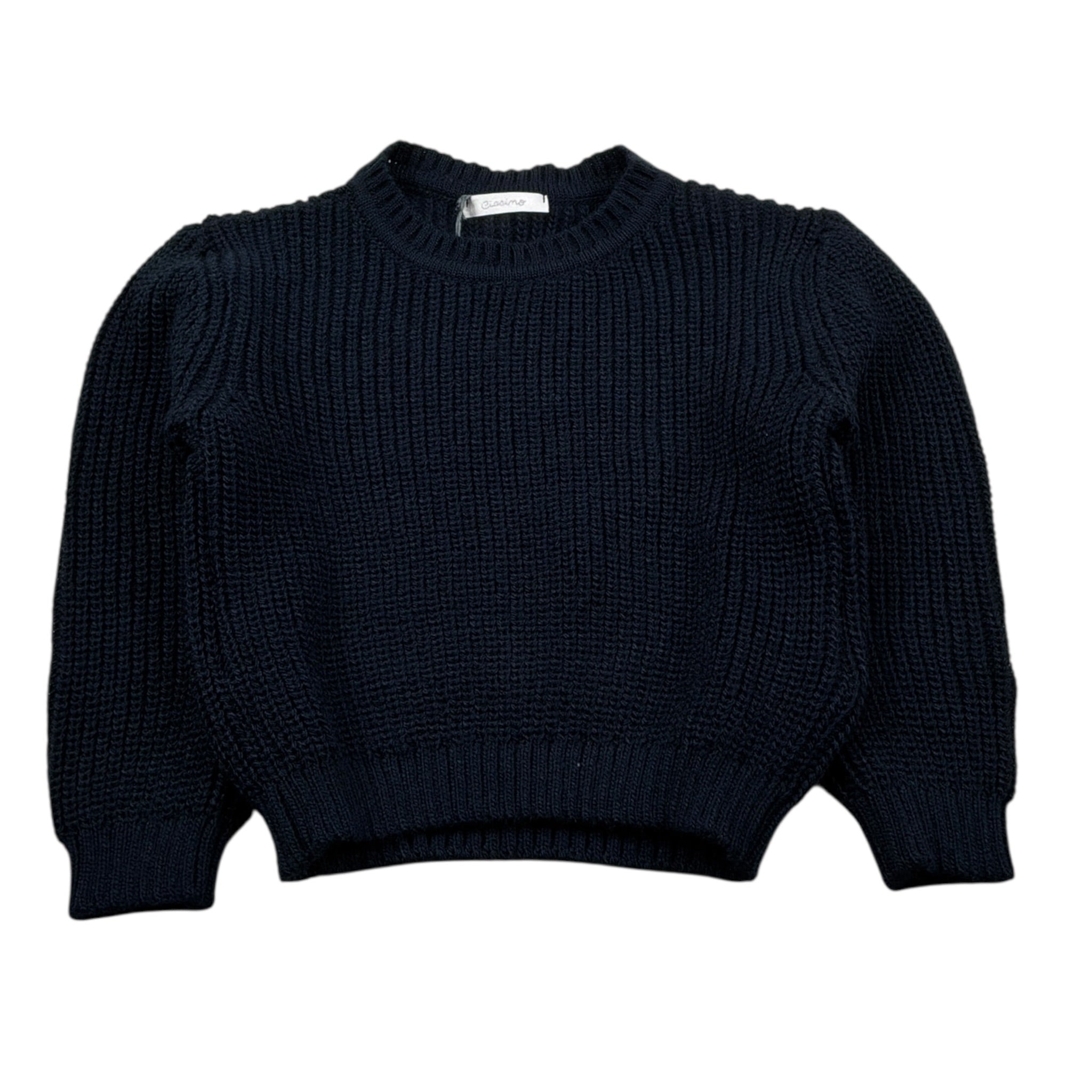 Ciccino Maglia Girocollo tinta unita Blu per Bambina CCB0317J BLU CICCINO 