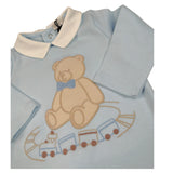 Ciccino Tutina tinta unita con Stampa Azzurro per Neonato CCB0492 AZZURRO CICCINO 
