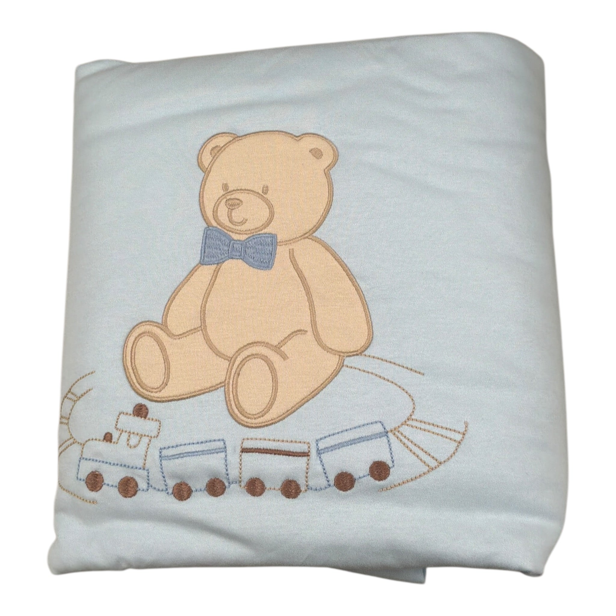 Ciccino Coperta tinta unita con Stampa Azzurro per Neonato CCB0495 AZZURRO CICCINO 