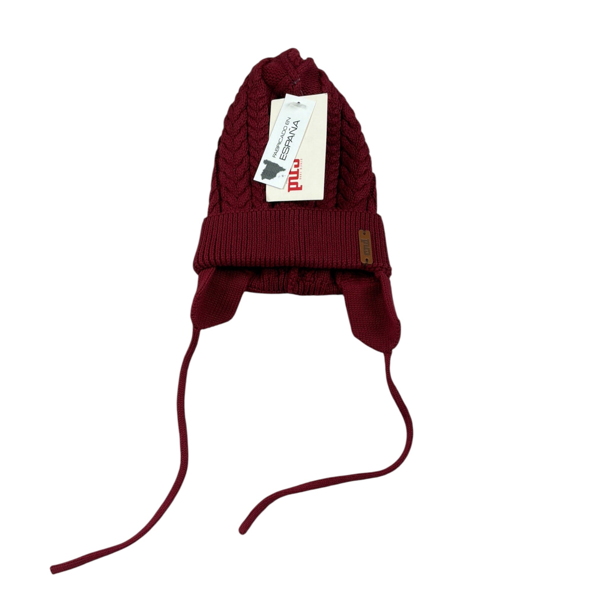 Cnd Cappello tinta unita con Logo Bordeaux per Neonato 50011010 BORDEAUX CND 
