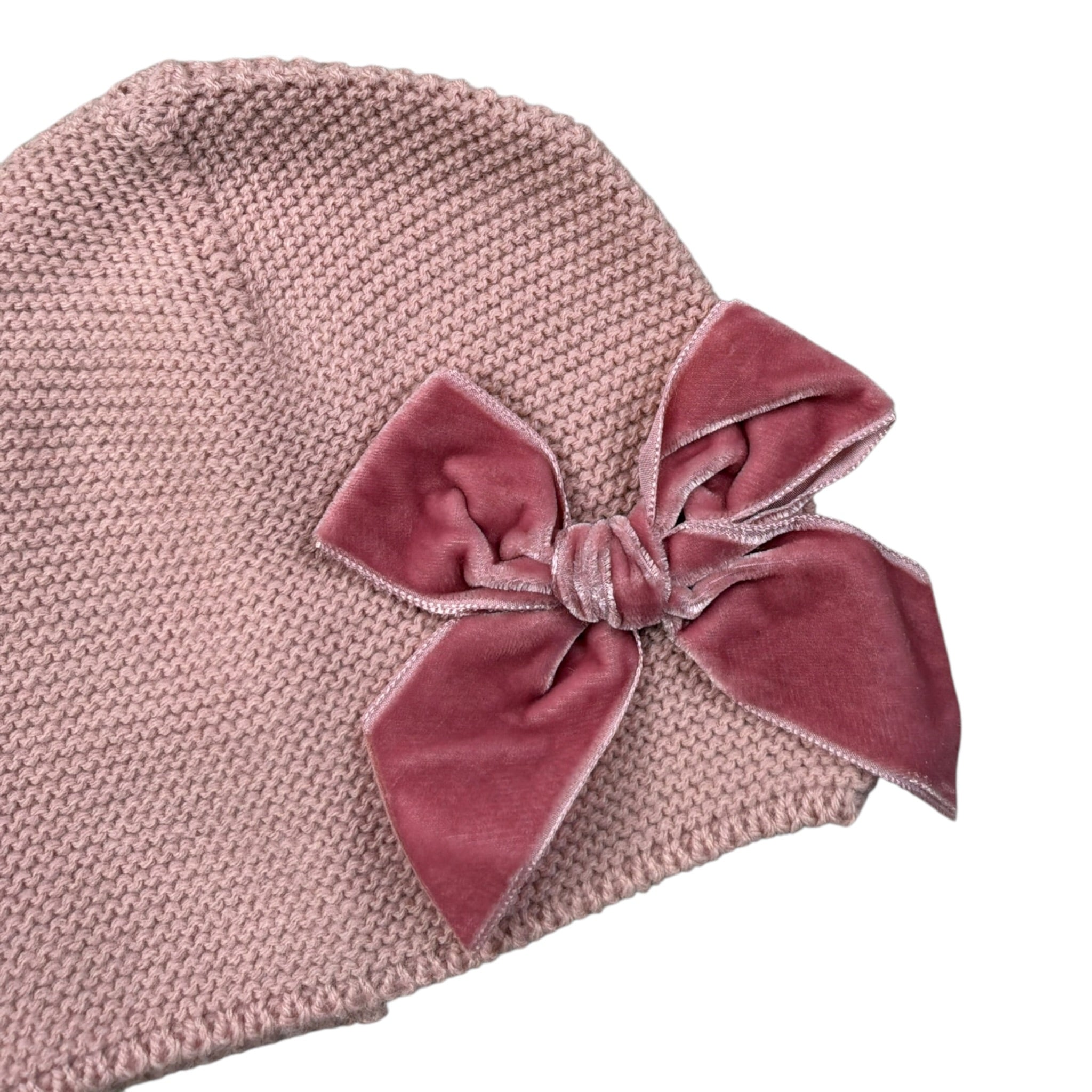 Cnd Cappello tinta unita con Fiocco Rosa per Neonata 50036011X ROSA CND 