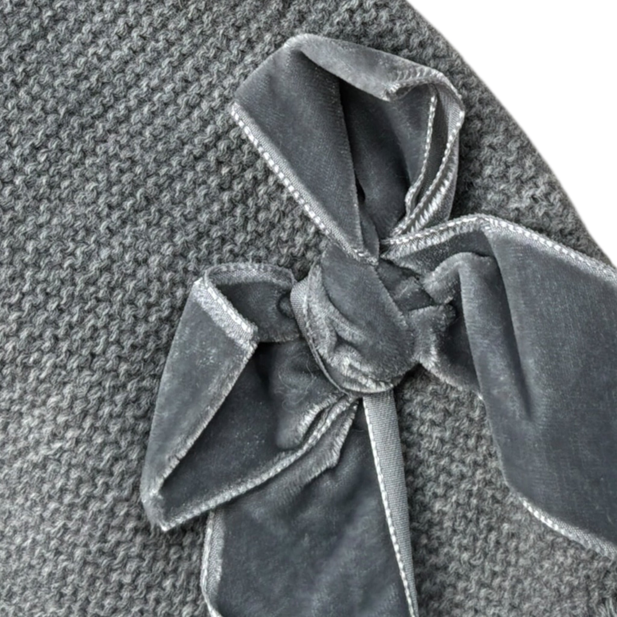Cnd Cappello tinta unita con Fiocco Grigio per Bambina 671543 GRIGIO CND 