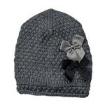 Cnd Cappello tinta unita con Fiocchi Grigio per Bambina 709434 GRIGIO CND 