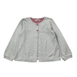 Coccode Cardigan Bicolore con Fantasia A Quadri Bianco/Grigio per Neonata C62337 BIANCO/GRIGIO COCCODE 