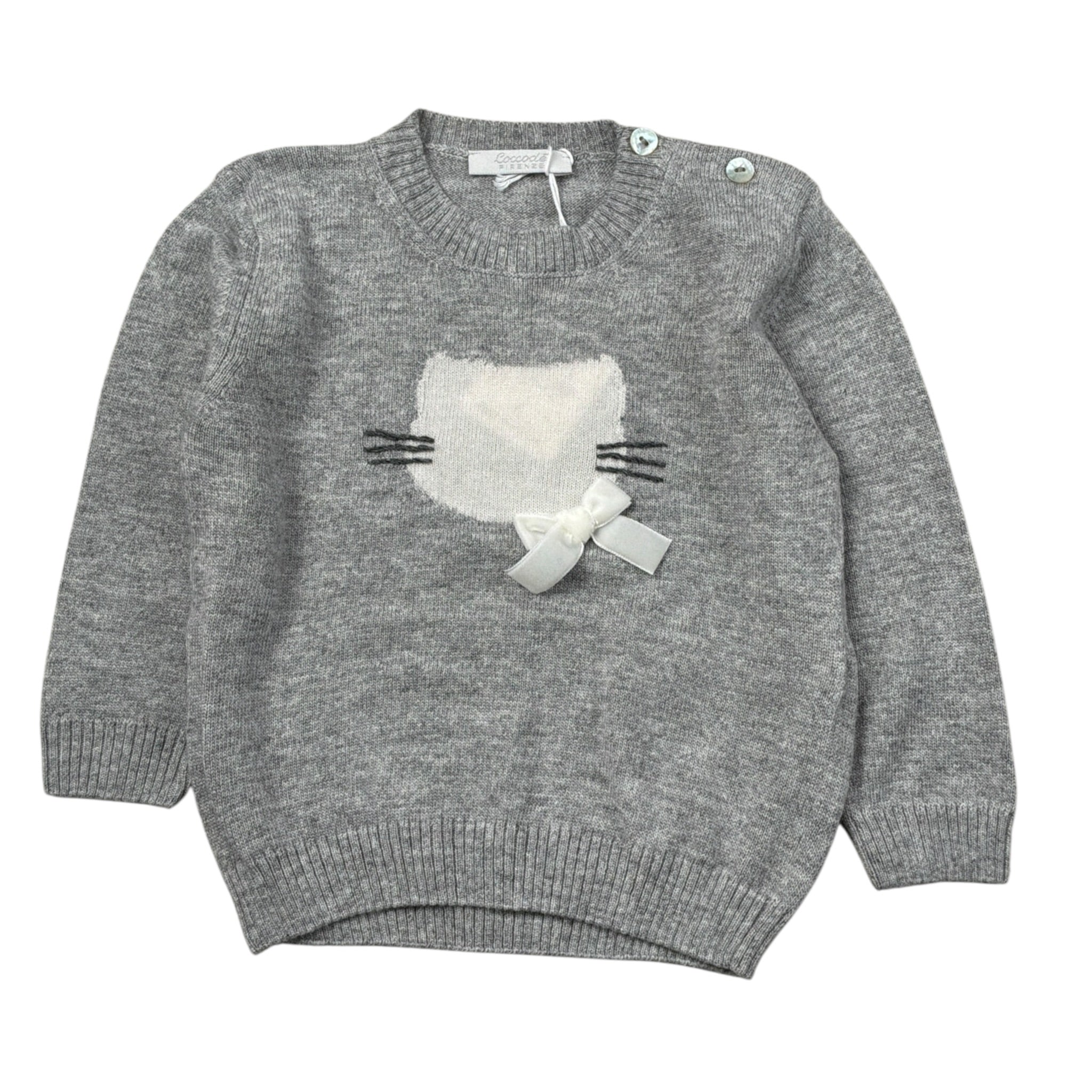 Coccode Maglia tinta unita con Stampa Grigio per Neonata C62669N GRIGIO COCCODE 