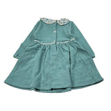 Coccode' Abito Manica Lunga tinta unita con Colletto Verde per Bambina C62216J VERDE COCCODE' 