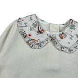 Baby Vip Maglia tinta unita con Colletto Camicia Panna per Neonata T4019N PANNA BABY VIP 