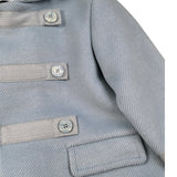 Colori Chiari Cappotto tinta unita con Cappuccio Azzurro per Neonato MN117789 AZZURRO COLORI CHIARI 