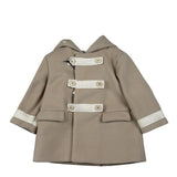 Colori Chiari Cappotto tinta unita con Cappuccio Fango per Neonato MN117789 FANGO COLORI CHIARI 