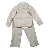 Colori Chiari Completo 4 Pezzi Giacca-Camicia-Papillon-Pantalone Panna per Neonato MN407239 PANNA COLORI CHIARI 