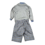 Colori Chiari Completo 4 Pezzi Camicia-Papillon-Bermuda-Cardigan Grigio per Neonato MN407245 GRIGIO COLORI CHIARI 