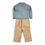 Colori Chiari Completo 4 Pezzi Camicia-Papillon-Bermuda-Cardigan Azzurro per Neonato MN407800X AZZURRO COLORI CHIARI 