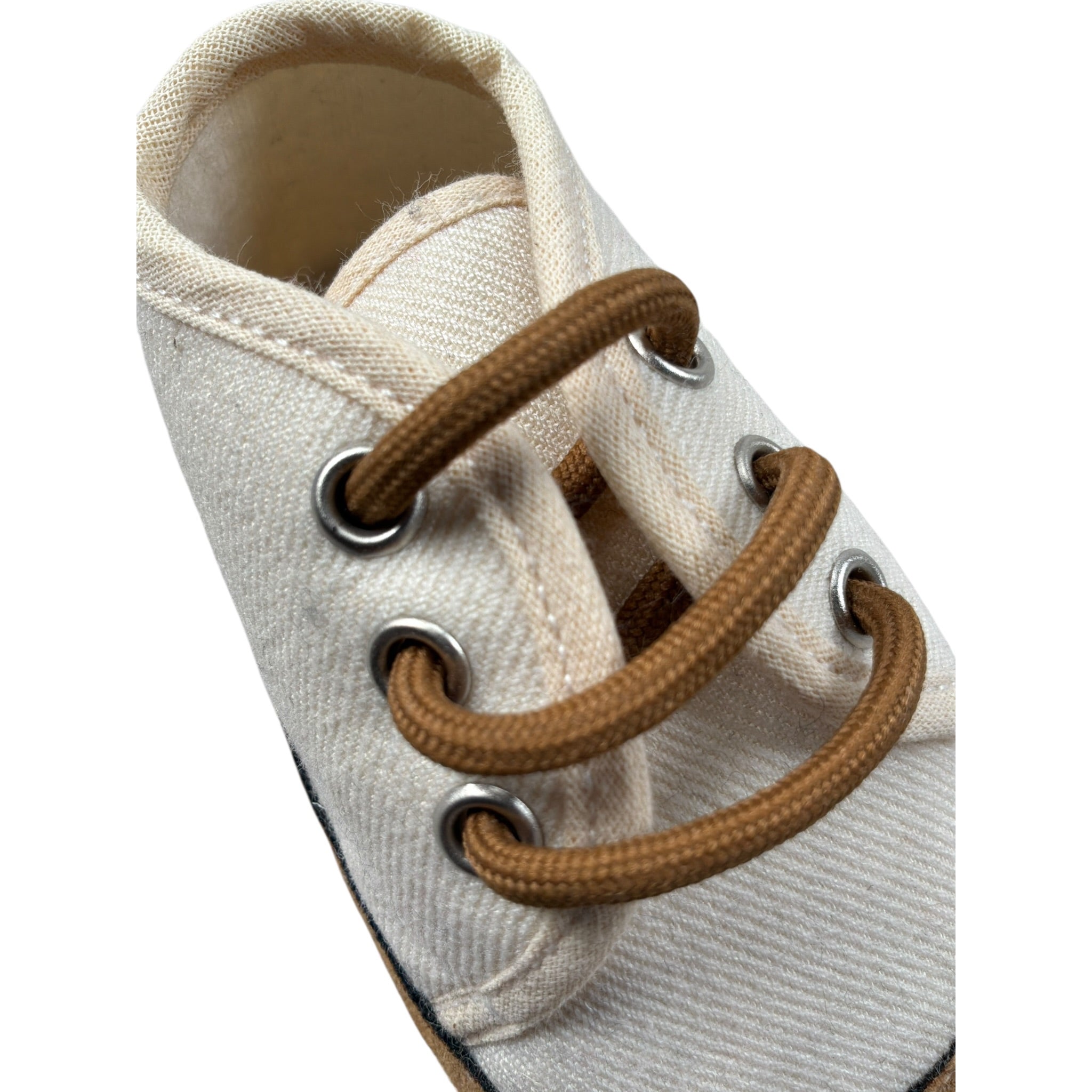 Colori Chiari Scarpine tinta unita con Lacci Beige per Neonato MN957022 BEIGE COLORI CHIARI 