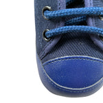 Colori Chiari Scarpine tinta unita con Lacci Blu per Neonato MN957226 BLU COLORI CHIARI 