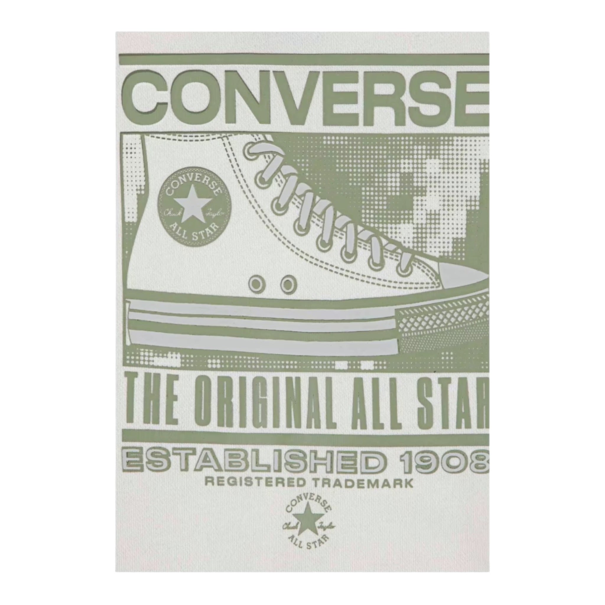 Converse Felpa tinta unita con Cappuccio E Stampa Panna per Bambino 9CH438 PANNA CONVERSE 