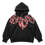 County Felpa tinta unita con Cappuccio E Stampa Nero per Bambino F5CMJBHS038 NERO COUNTY 
