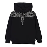 County Felpa con Cappuccio tinta unita con Stampa Nero per Bambino F5CMJBHS072 NERO COUNTY 