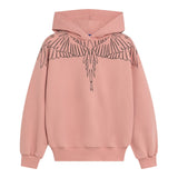 County Felpa tinta unita con Stampa E Cappuccio Rosa per Bambina F5CMJGHS100 ROSA COUNTY 