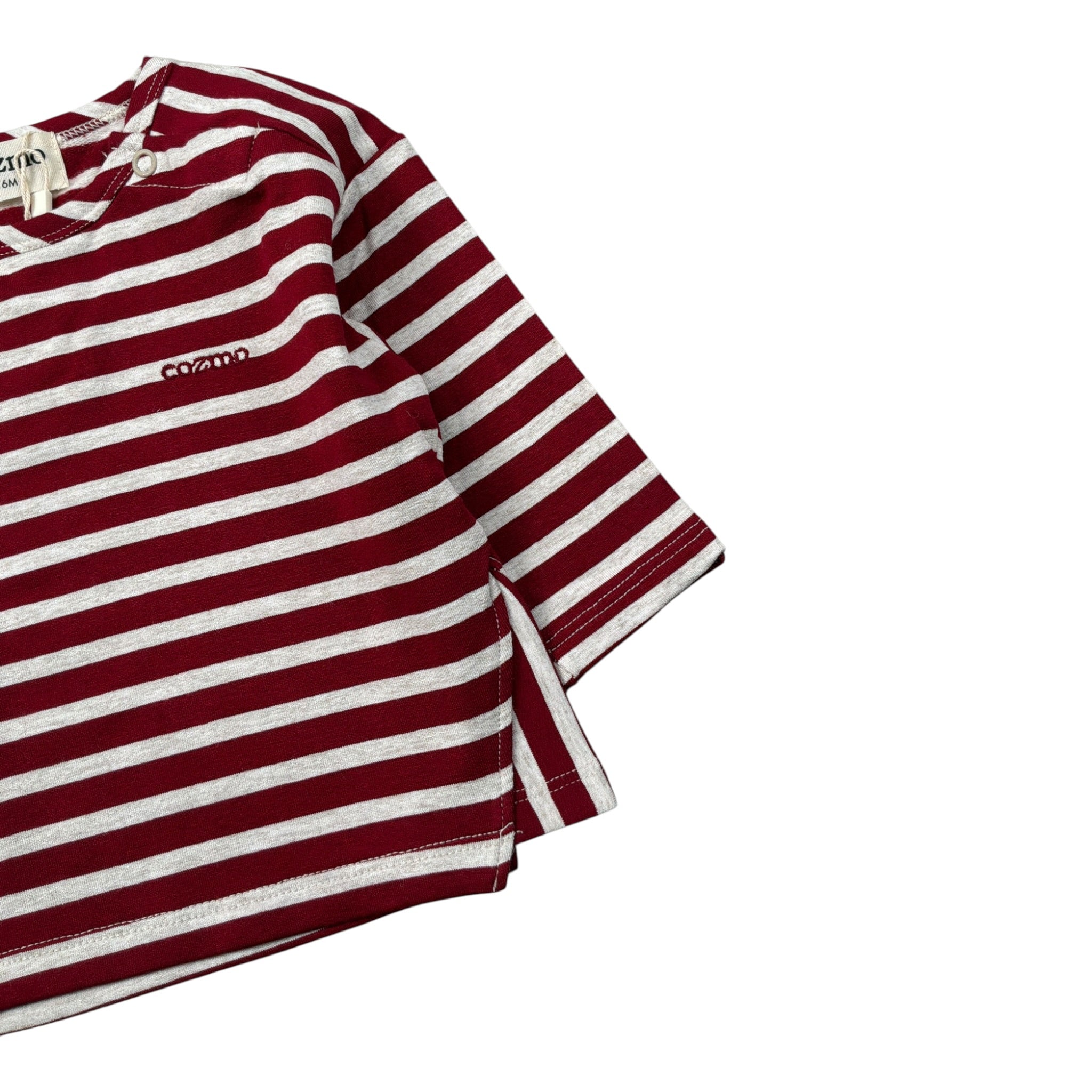 Cozmo Shirt Bicolore con Fantasia A Righe Bianco/Rosso per Neonato JOEL315W5 BIANCO/ROSSO COZMO 