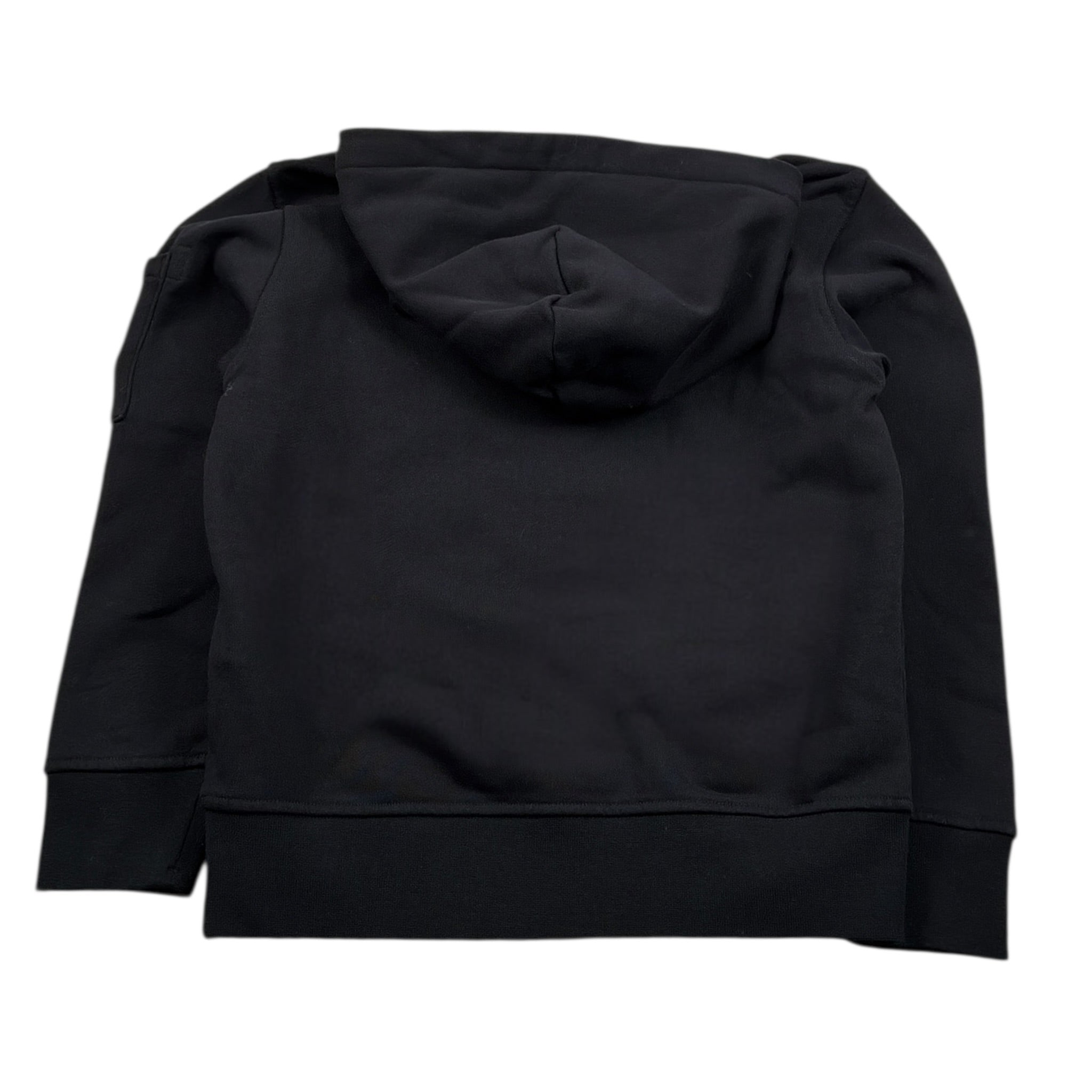C.P. Company Felpa tinta unita con Cappuccio Nero per Bambino CMF00Y NERO C.P. COMPANY 